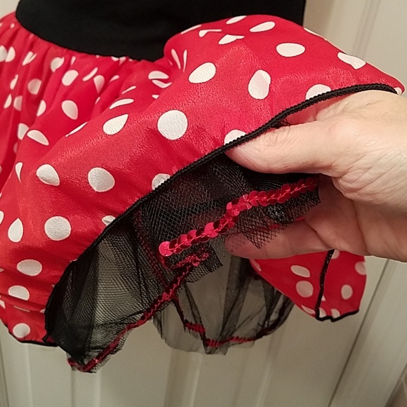 Girls Minnie Mouse Dress with Petticoat Small - Picture 4 of 8